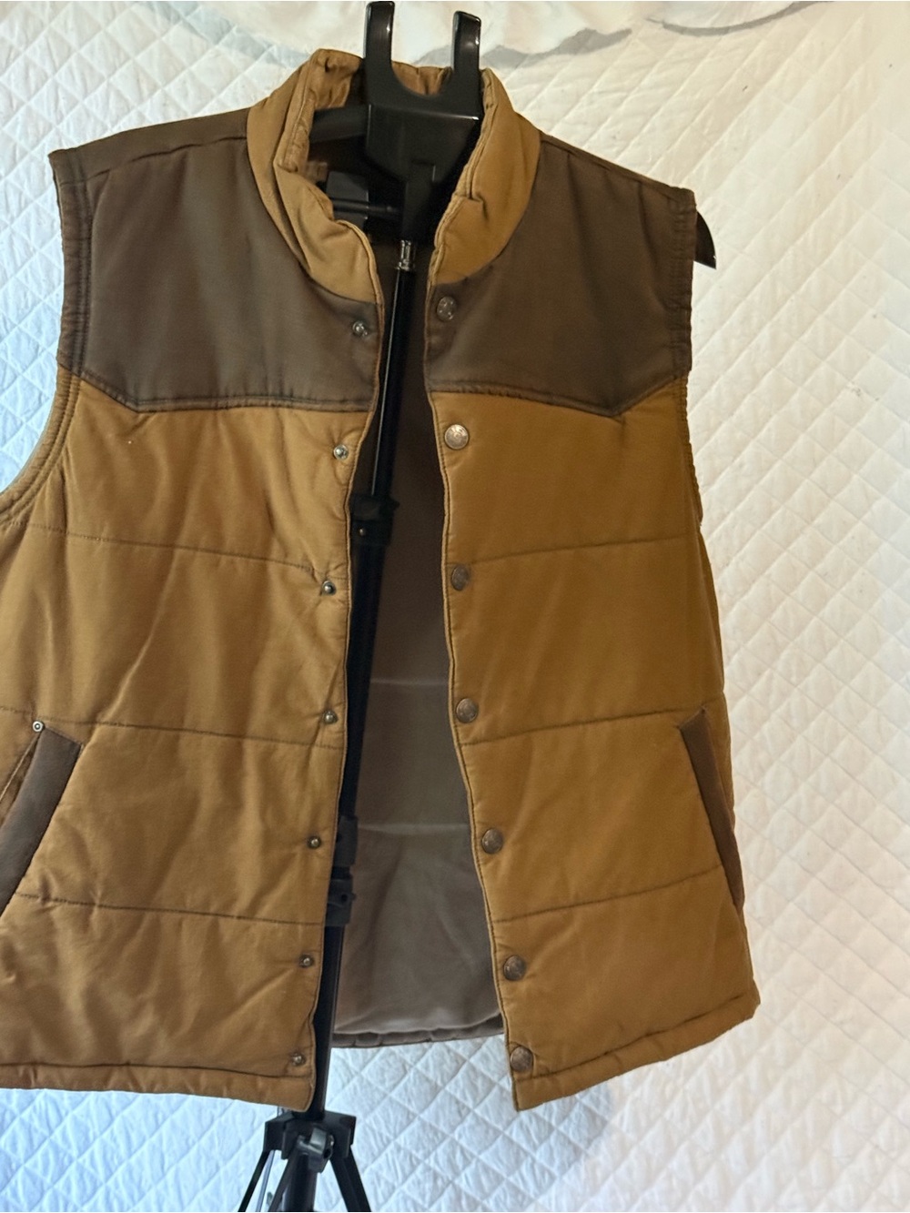 North River Men's Brown Quilted Vest